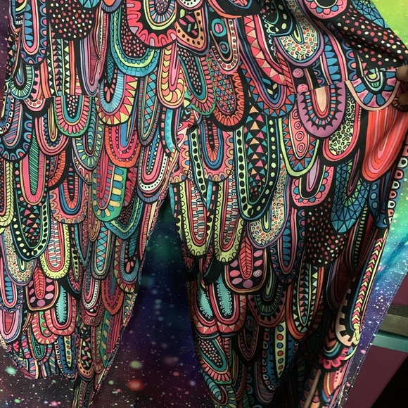 Embellished Blue and Green Maxi Jumpsuit - Picture 2 of 4